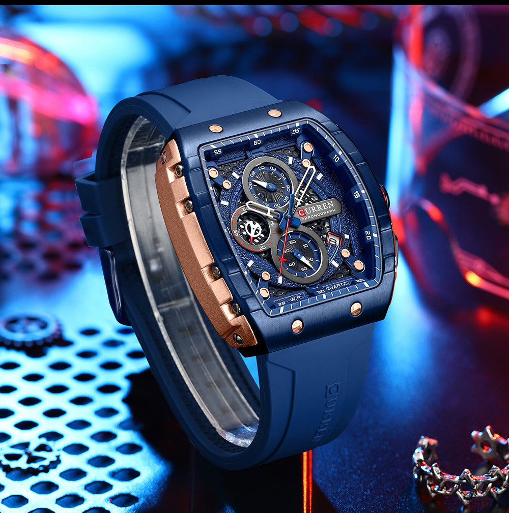 Men's Six-pin Quartz Tape Men's Watch ARVASHA