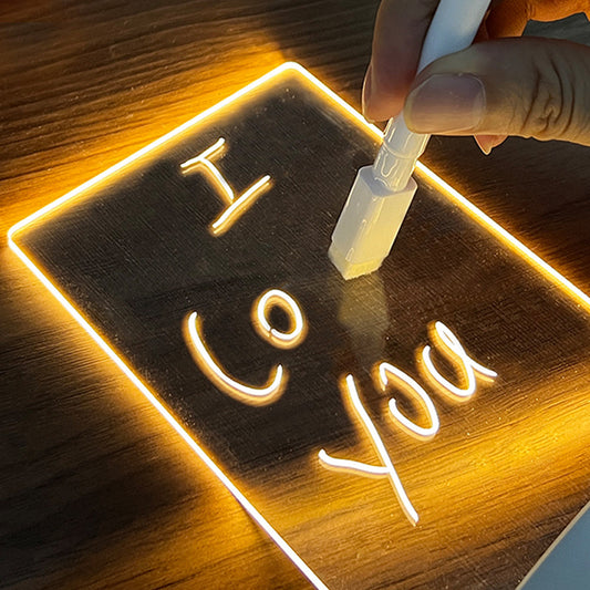 Creative Note Board Creative Led Night Light USB Message Board Holiday Light With Pen Gift For Children Girlfriend Decoration Night Lamp ASKVexperts