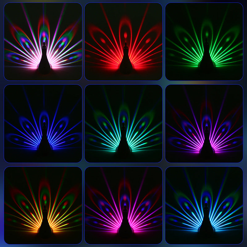 Peacocks Wall Lamp Colorful Ambient Lighting Modern Creative Atmosphere 3D Body Animal Lighting Lustre For Bedroom ASKVexperts