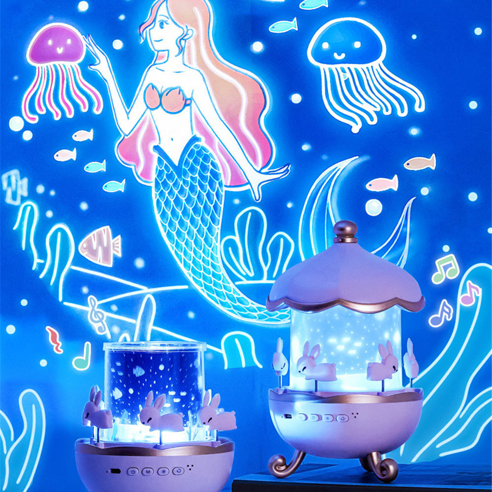 Night Light Projector Kids Nursery Children Room Space Rotation USB Rechargeable Led Night Lamp 12 Films Birthday Christmas Gift ARVASHA