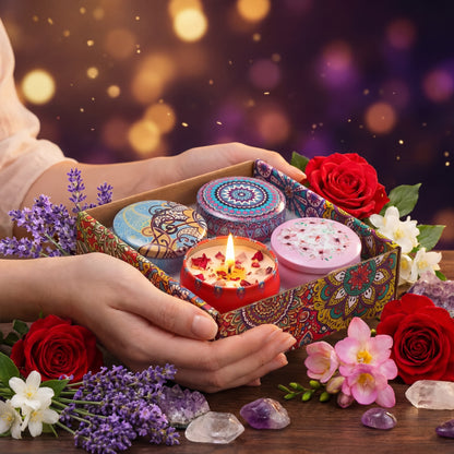 Crystal Bloom Romantik-Kerzenset