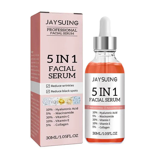 5 In 1 Fade fine lines Firming Face Serum Moisturizing brightning Vitamin C Hyaluronic Acid Facial Serum Shrink Pores Skin Care ARVASHAA