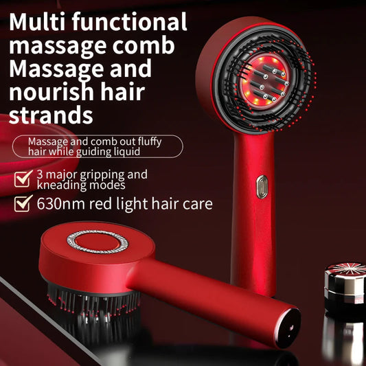 Electric Massage Comb 3 Modes Portable Red Light Laser Comb for Hair Follicle Hair Follicles On The Head Essence Oil Applicator ASKVexperts
