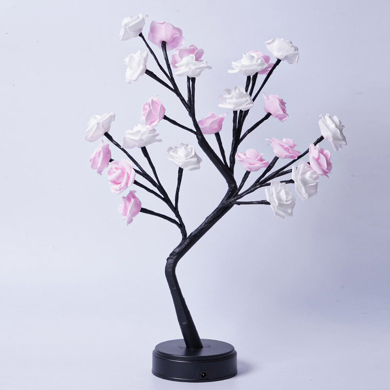 Table Lamp Flower Tree Rose Lamps Fairy Desk Night Lights USB Operated Gifts For Wedding Valentine Christmas Decoration ASKVexperts
