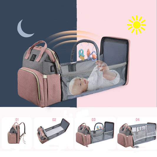 New Mummy Baby Crib Backpack Large Capacity Out Milk Insulated Bag Women ARVASHAA