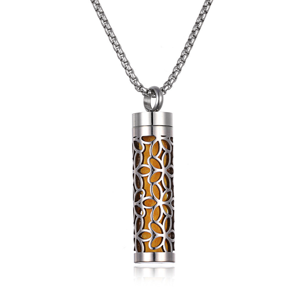 Aromatherapy Pendant Perfume Bottle Essential Oil Titanium Steel ARVASHA