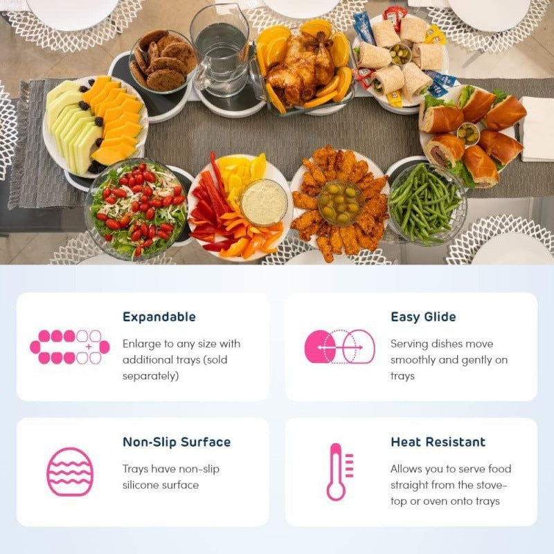 Table Rotating Portable Food Tray ARVASHA