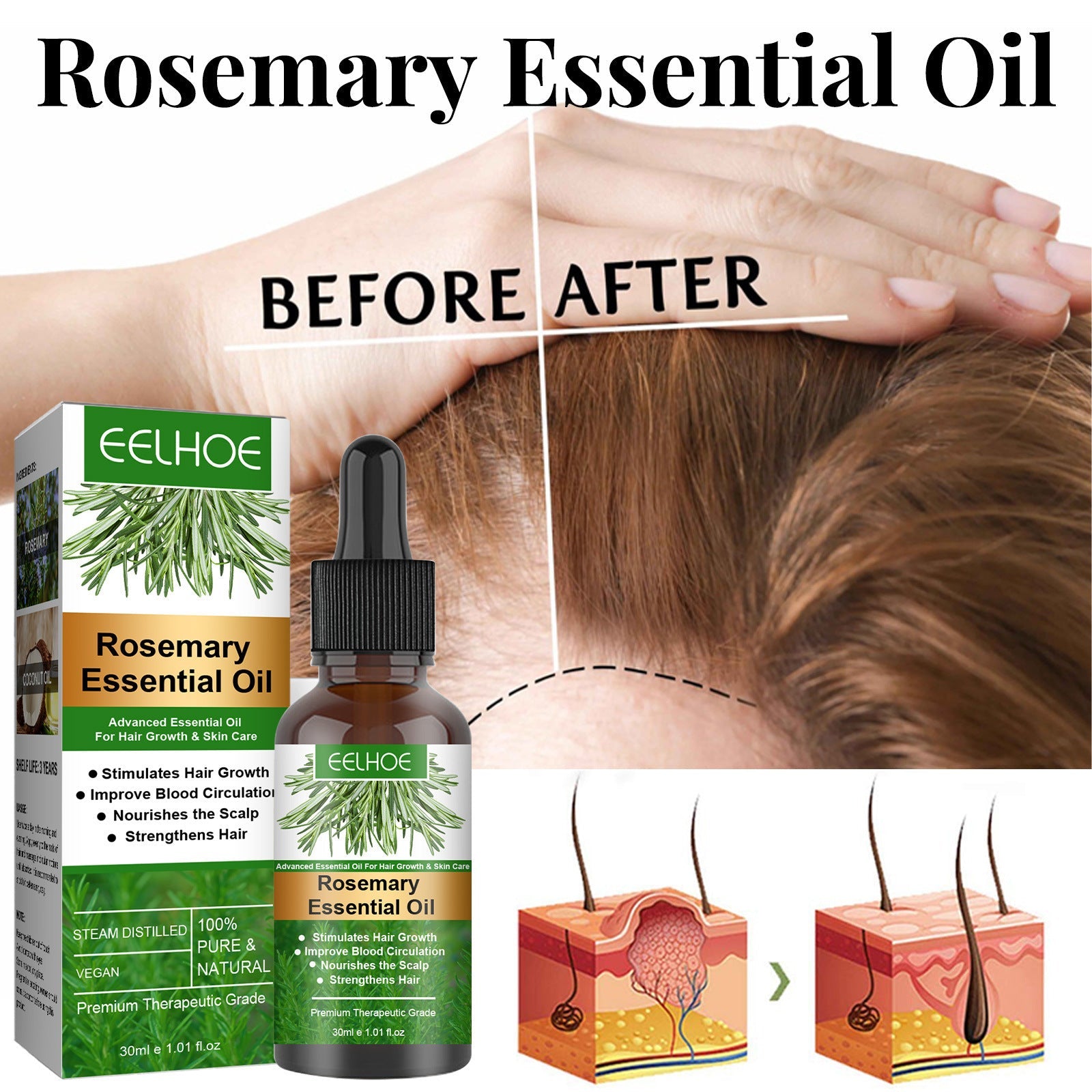 Rosemary Anti-Breakage Nourishing Hair Care Oil ARVASHAA