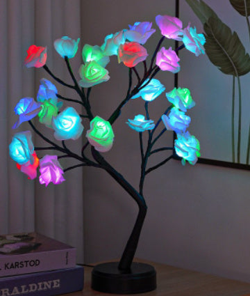 Table Lamp Flower Tree Rose Lamps Fairy Desk Night Lights USB Operated Gifts For Wedding Valentine Christmas Decoration ASKVexperts