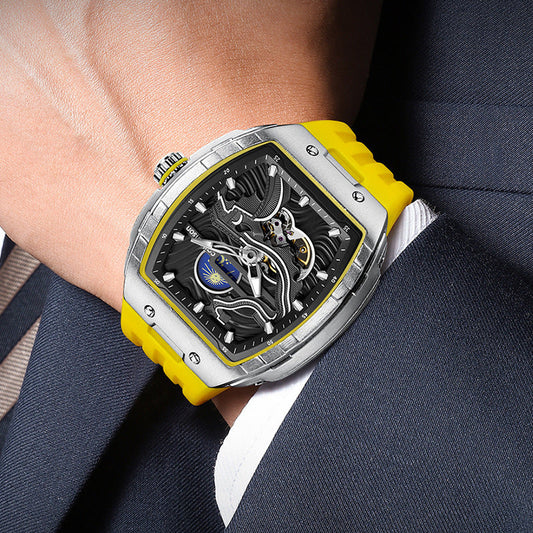 Men's Hollow Automatic Watch Luminous Waterproof Mechanical Watch ARVASHA