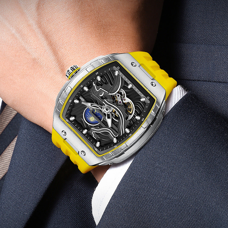 Men's Hollow Automatic Watch Luminous Waterproof Mechanical Watch ARVASHA