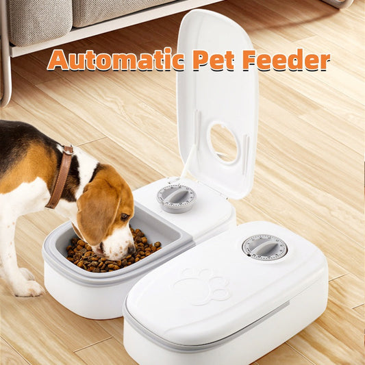 Automatic Pet Feeder Smart Food Dispenser For Cats Dogs Timer Stainless Steel Bowl Auto Dog Cat Pet Feeding Pets Supplies ARVASHAA