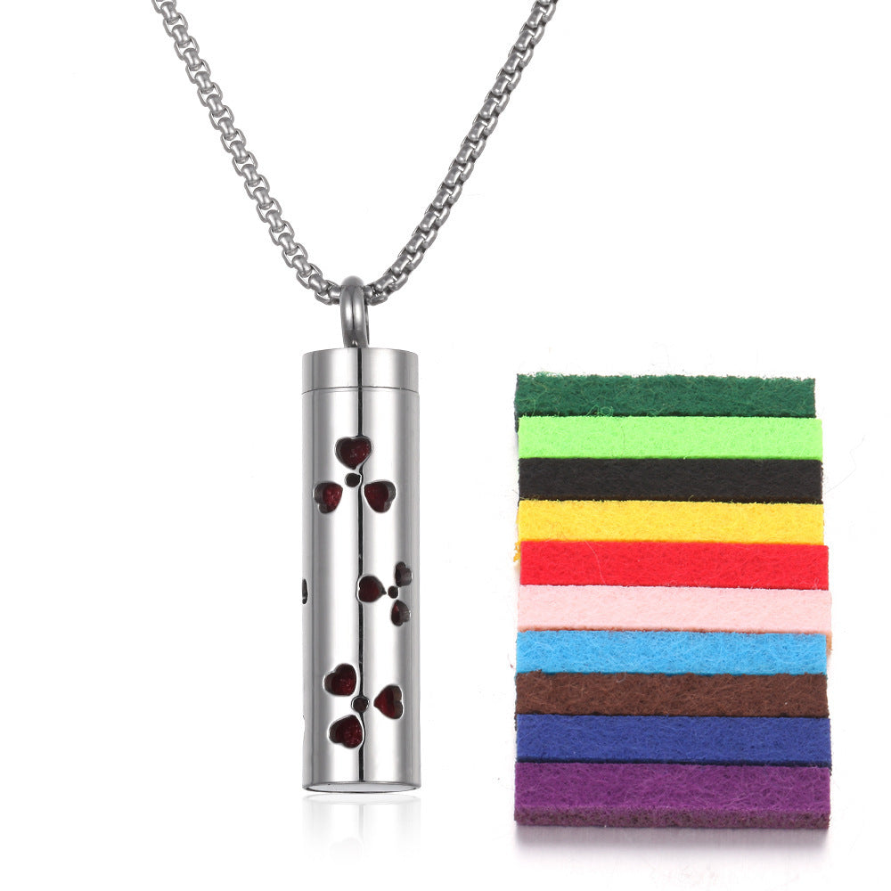 Aromatherapy Pendant Perfume Bottle Essential Oil Titanium Steel ARVASHA