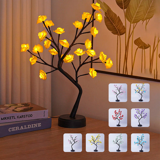 Table Lamp Flower Tree Rose Lamps Fairy Desk Night Lights USB Operated Gifts For Wedding Valentine Christmas Decoration ASKVexperts