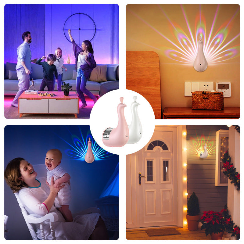 Peacocks Wall Lamp Colorful Ambient Lighting Modern Creative Atmosphere 3D Body Animal Lighting Lustre For Bedroom ASKVexperts