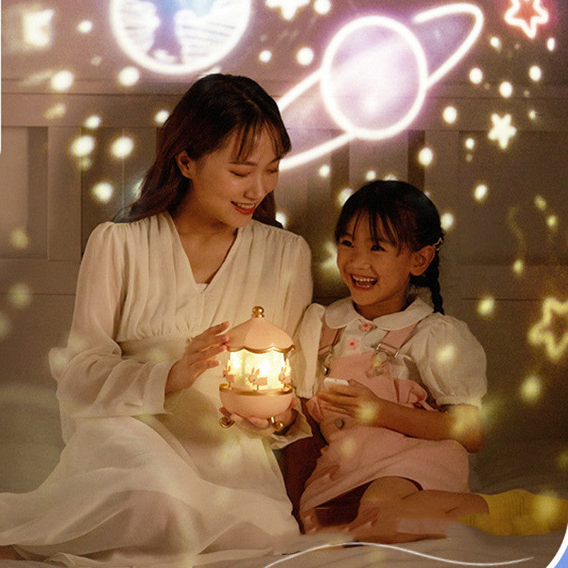 Night Light Projector Kids Nursery Children Room Space Rotation USB Rechargeable Led Night Lamp 12 Films Birthday Christmas Gift ARVASHA
