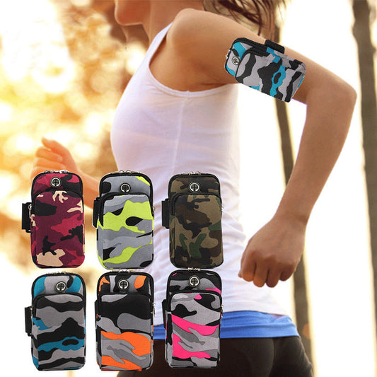 Running Sports Camouflage Mobile Phone Arm Water Repellent Wrist Bag ARVASHA