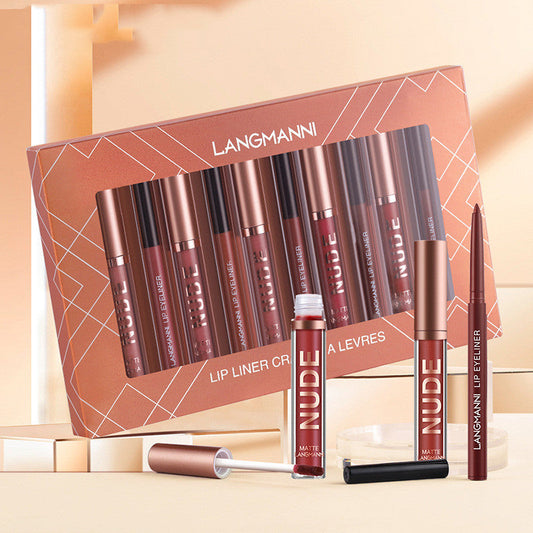 Lip Liner And Lipstick Makeup 12 Pcs Set 6 Matte Lipstick 6 Lip Liner Pens Waterproof Long Lasting Matte Lipstick Beauty Cosmetics Makeup Gift For Girls Lipstick Set ARVASHA
