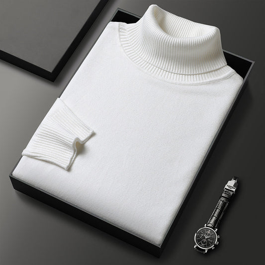 Bottoming Shirt Young And Middle-aged Slim-fit Solid Color Turtleneck Pullover Sweater ARVASHA