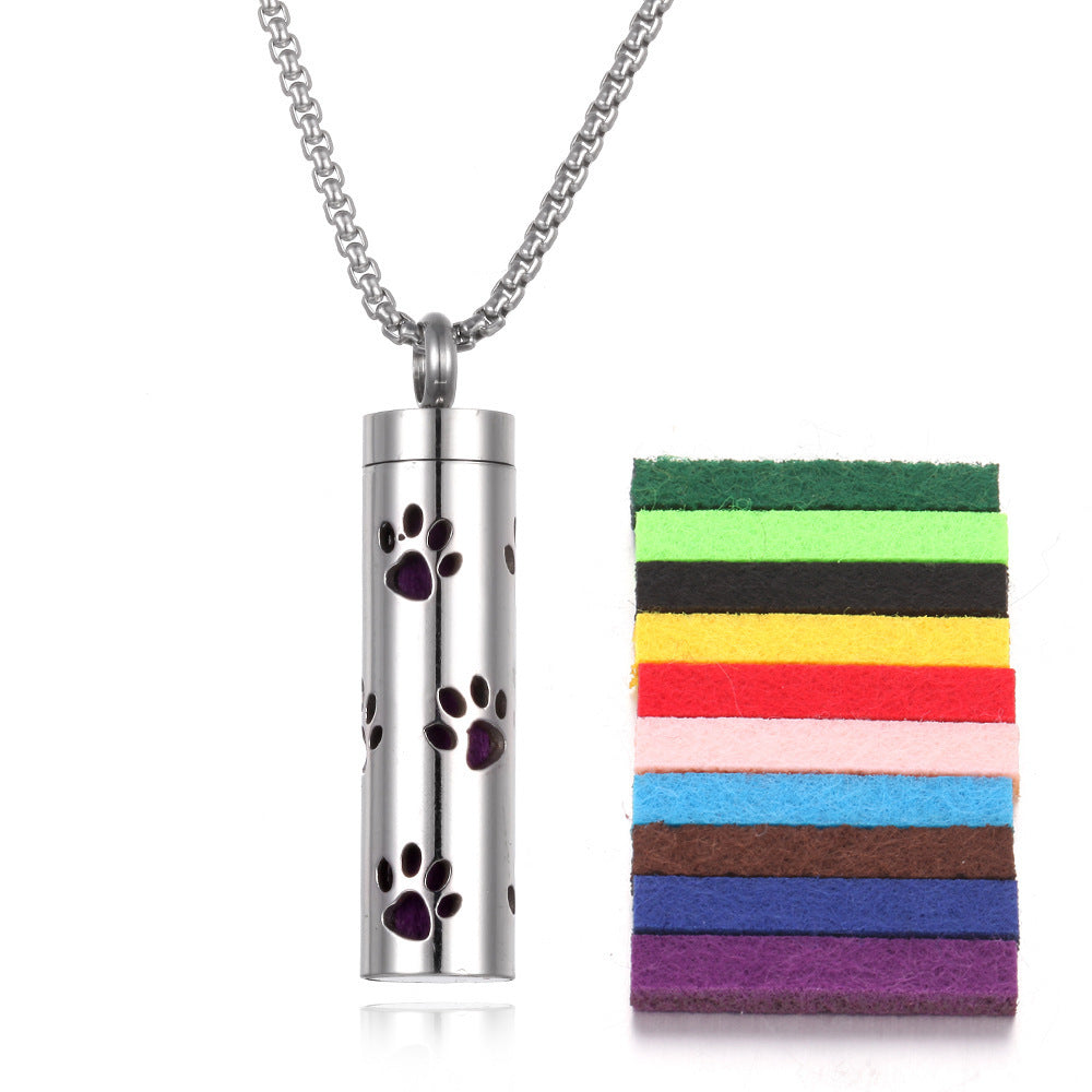 Aromatherapy Pendant Perfume Bottle Essential Oil Titanium Steel ARVASHA