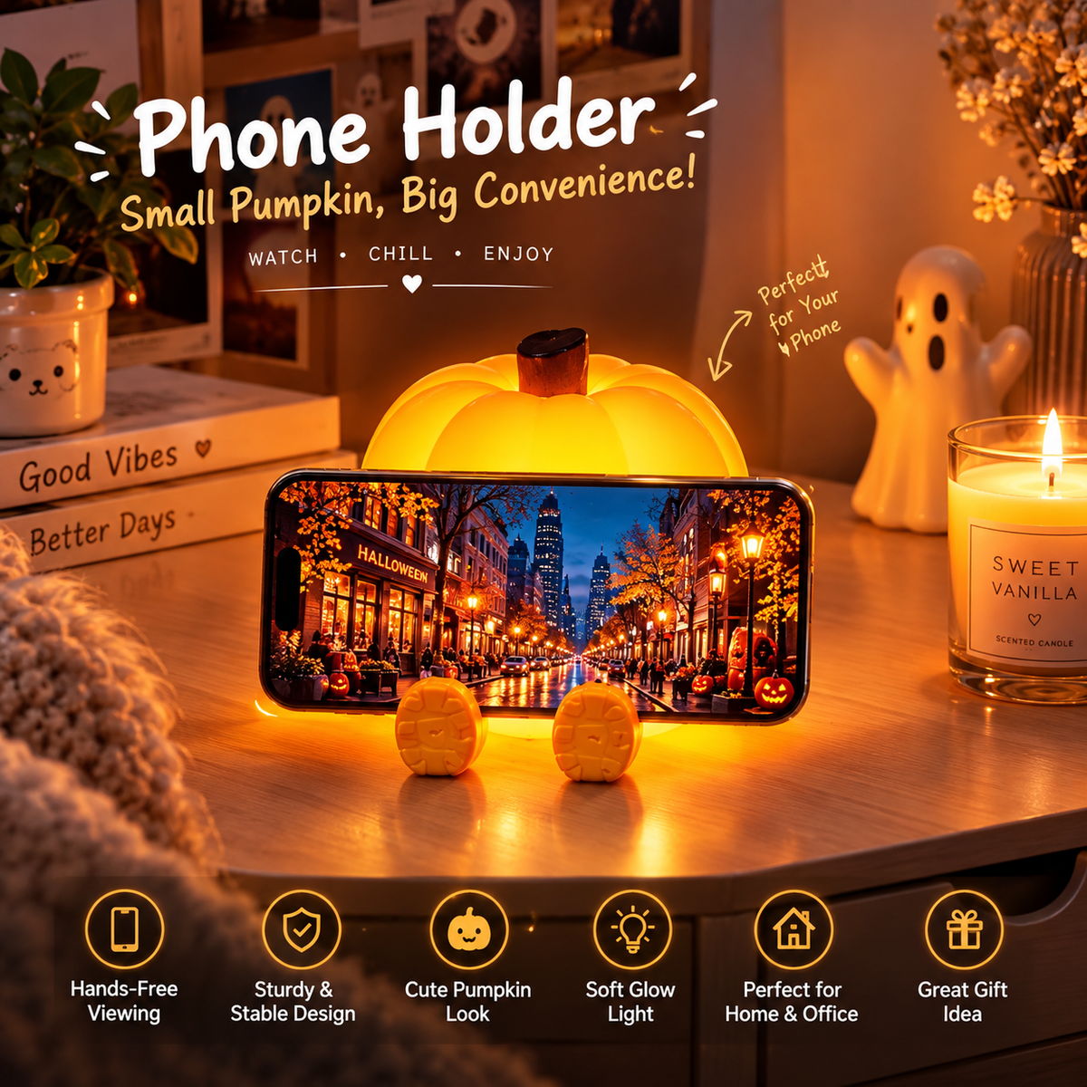 Pumpkin Glow™ Halloween- und Herbst-Dekorations-Nachtlicht