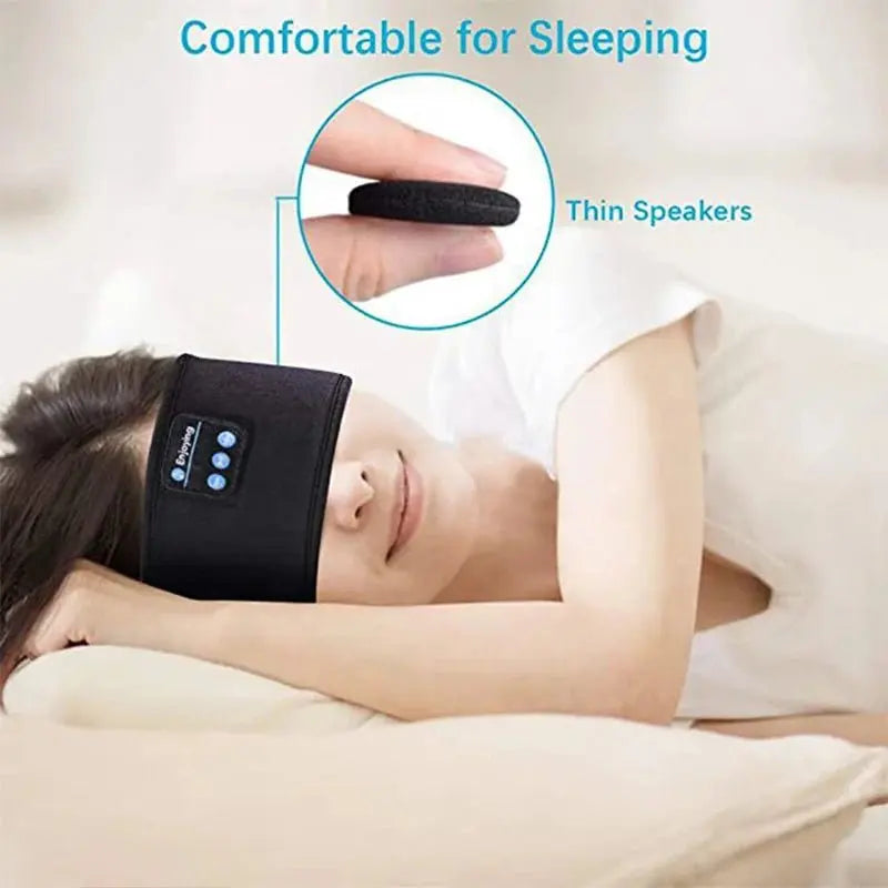 Wireless Bluetooth Speaker Headscarf Wireless Music Sleep Headset Sports Headband Built-In Sleep Music Eye Mask Travel Headset